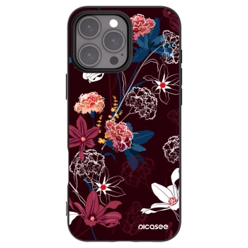 Picasee crna silikonska maskica za Apple iPhone 16 Pro Max - Dark Meadow