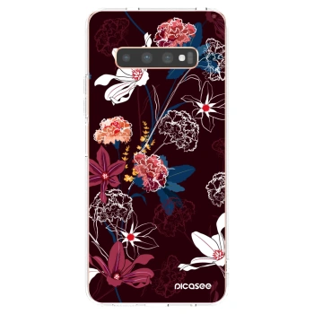 Picasee silikonska prozirna maskica za Samsung Galaxy S10 Plus G975 - Dark Meadow