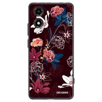 Picasee crna silikonska maskica za Motorola Moto E14 - Dark Meadow