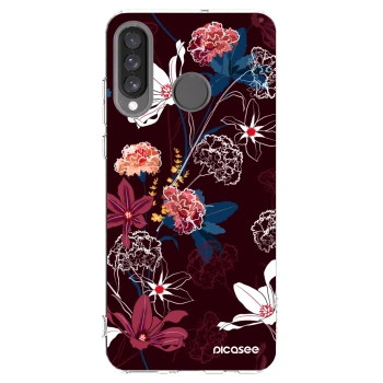 Picasee silikonska prozirna maskica za Huawei P30 Lite - Dark Meadow