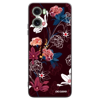 Picasee crna silikonska maskica za Motorola Moto G06 - Dark Meadow