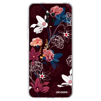 Picasee silikonska prozirna maskica za Xiaomi Redmi Note 9 Pro - Dark Meadow