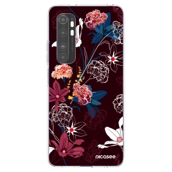 Picasee silikonska prozirna maskica za Xiaomi Mi Note 10 Lite - Dark Meadow