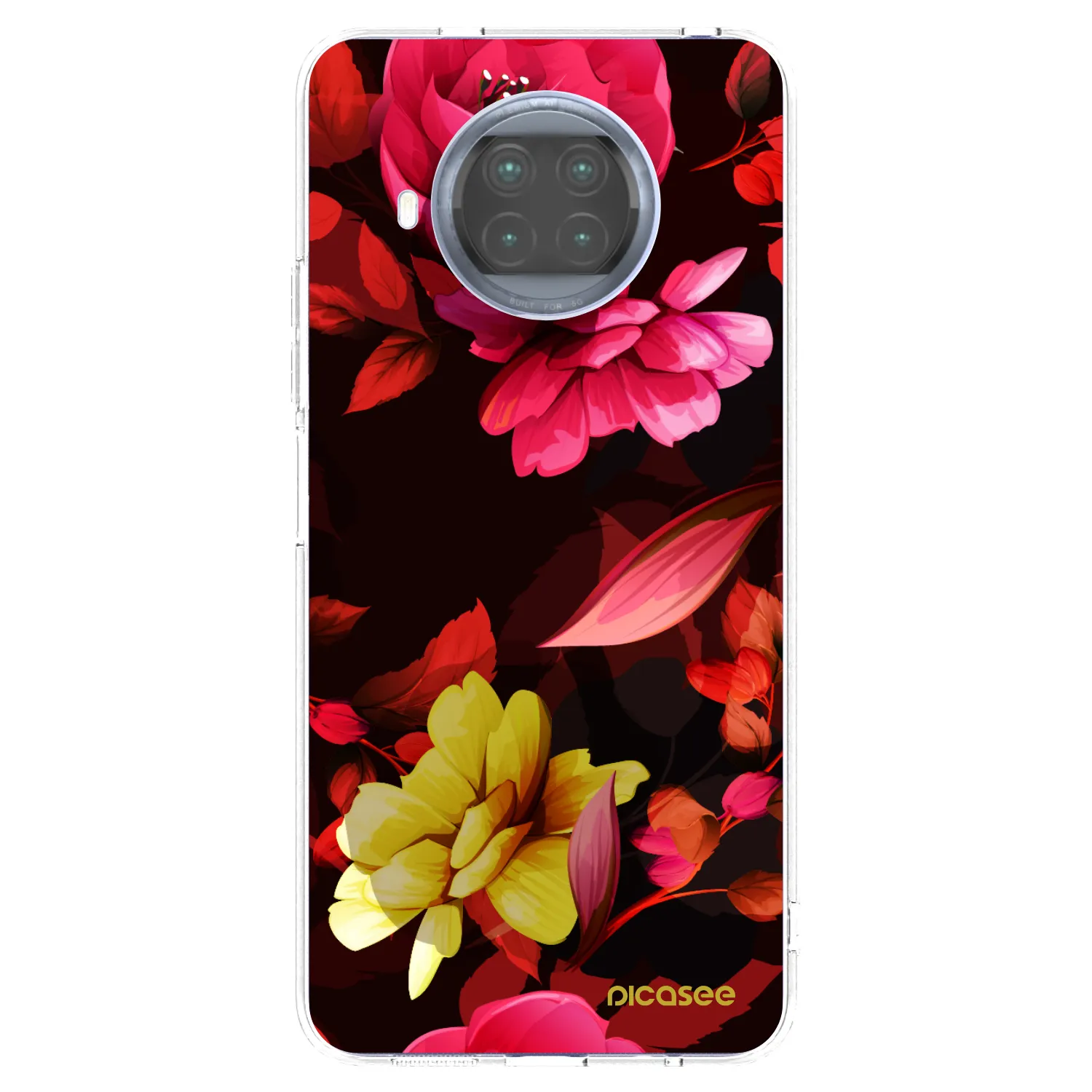 Picasee silikonska prozirna maskica za Xiaomi Mi 10T Lite - Dark Peonny
