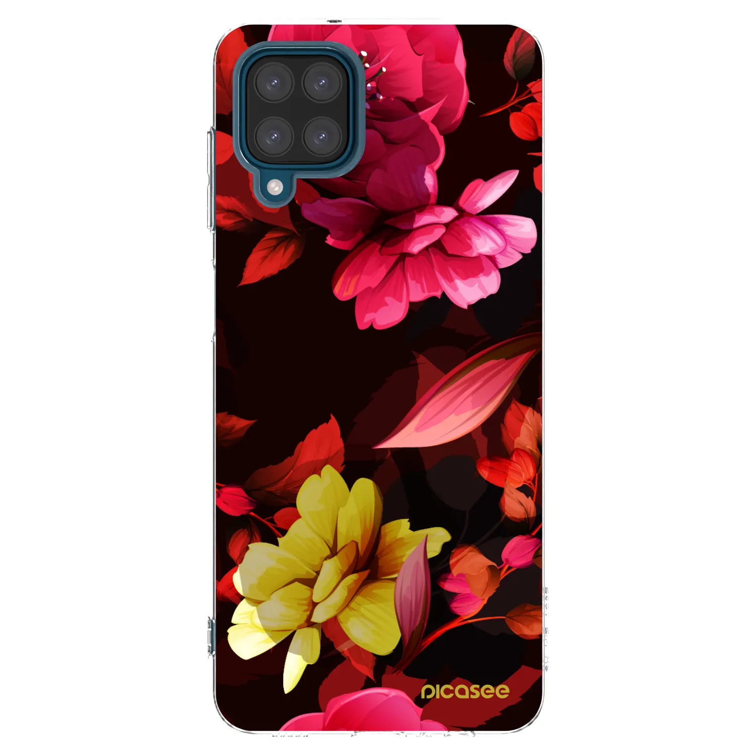 Picasee silikonska prozirna maskica za Samsung Galaxy A12 A125F - Dark Peonny