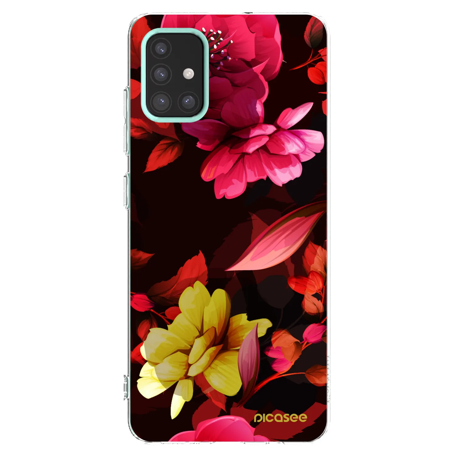 Picasee silikonska prozirna maskica za Samsung Galaxy M31s - Dark Peonny