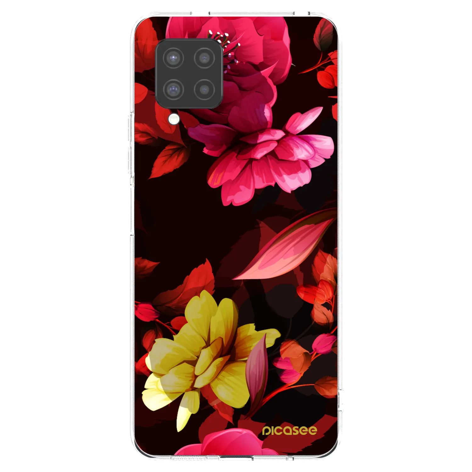 Picasee silikonska prozirna maskica za Samsung Galaxy A42 A426B - Dark Peonny