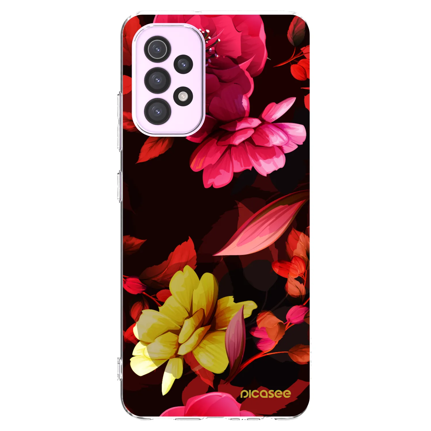 Picasee silikonska prozirna maskica za Samsung Galaxy A32 5G A326B - Dark Peonny