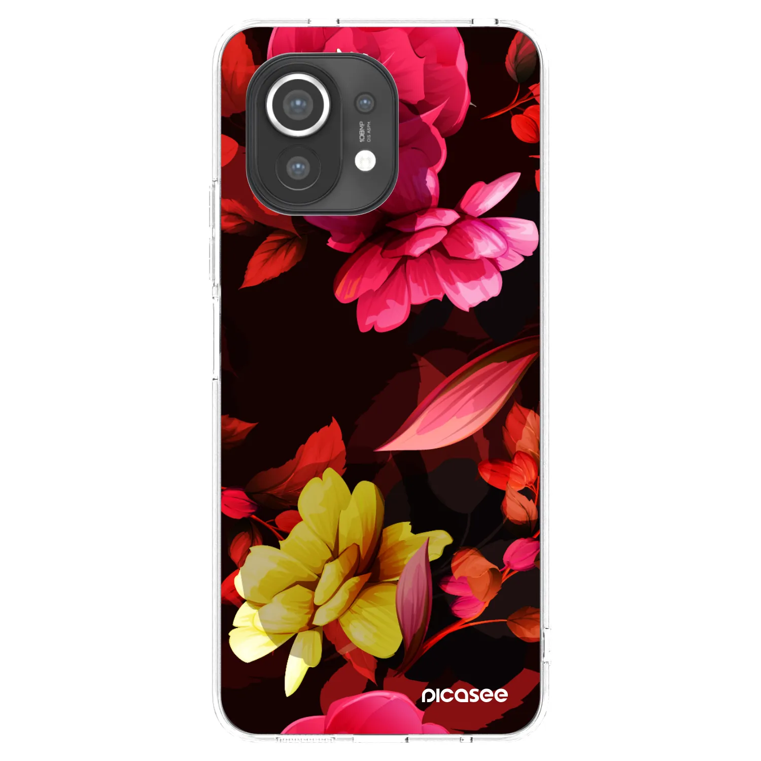 Picasee silikonska prozirna maskica za Xiaomi Mi 11 - Dark Peonny