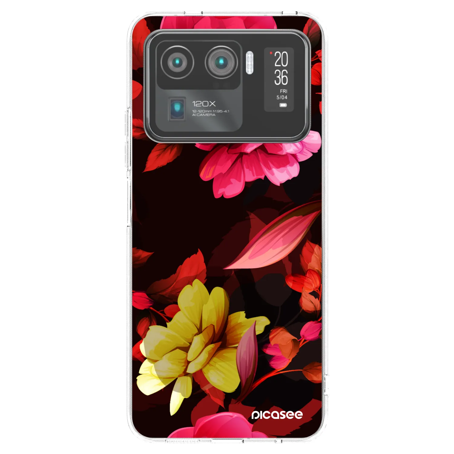 Picasee silikonska prozirna maskica za Xiaomi Mi 11 Ultra - Dark Peonny