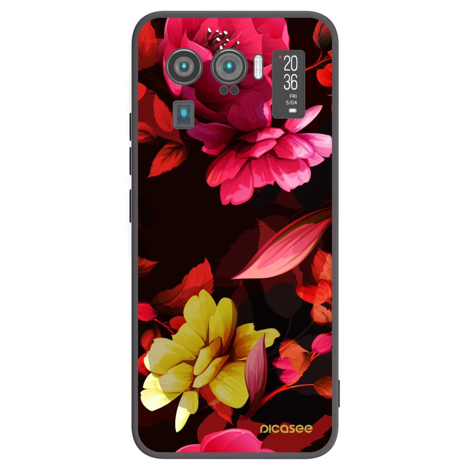 Picasee crna silikonska maskica za Xiaomi Mi 11 Ultra - Dark Peonny