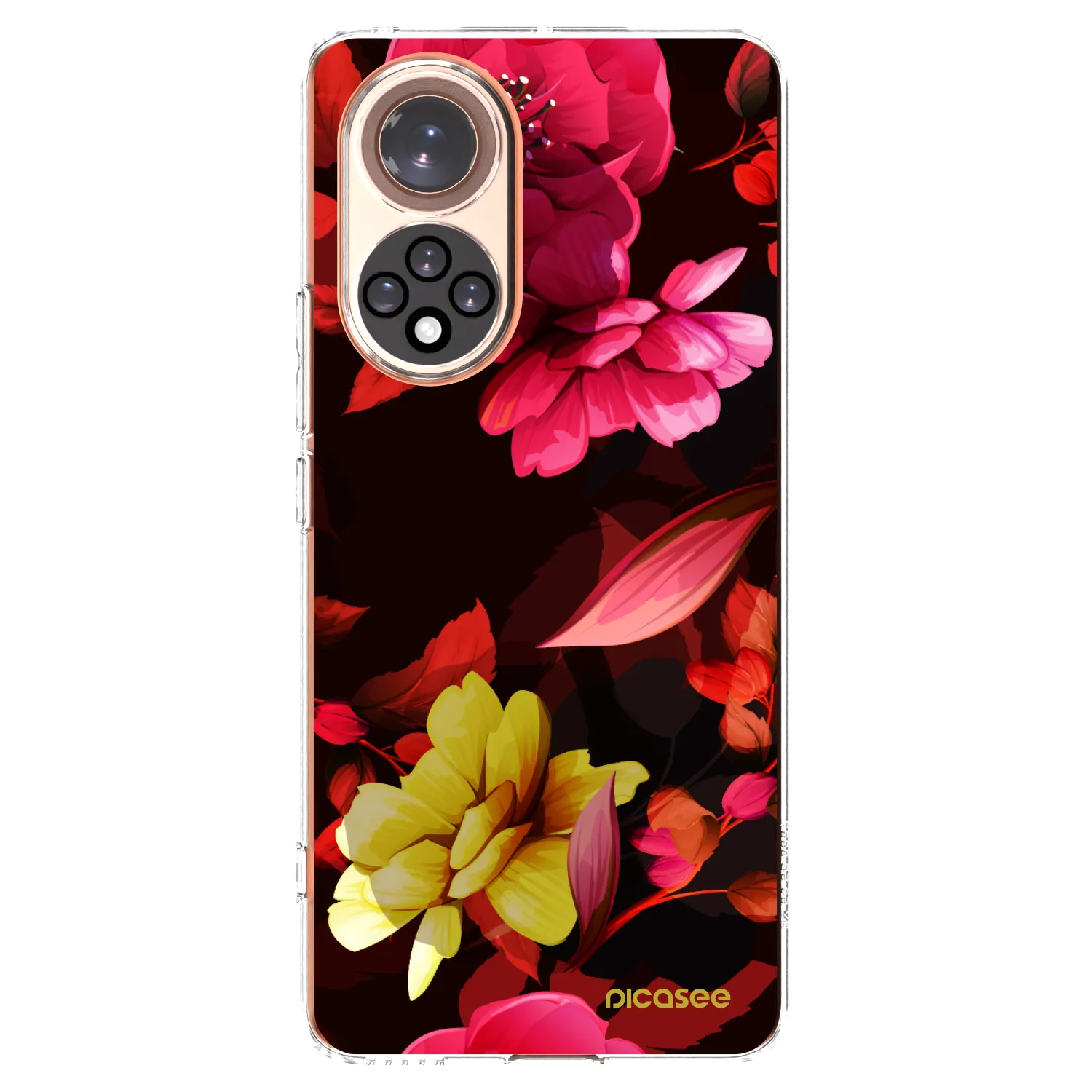 Picasee silikonska prozirna maskica za Honor 50 5G - Dark Peonny