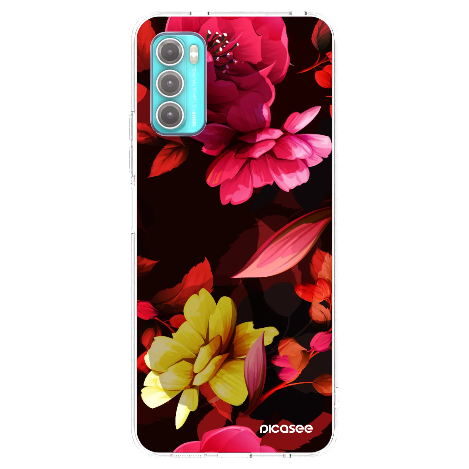 Picasee silikonska prozirna maskica za Motorola Moto G60 - Dark Peonny