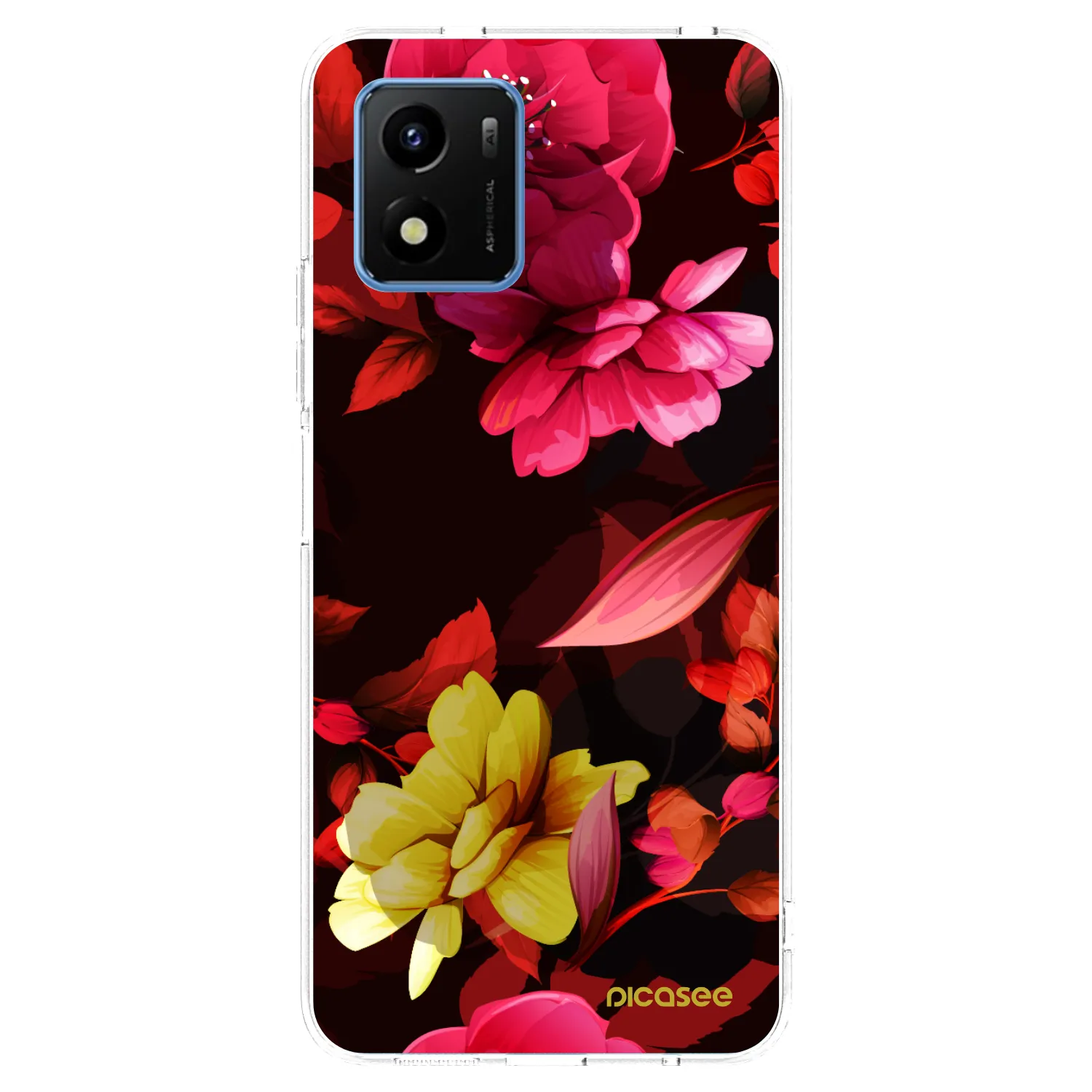 Picasee silikonska prozirna maskica za Vivo Y01 - Dark Peonny