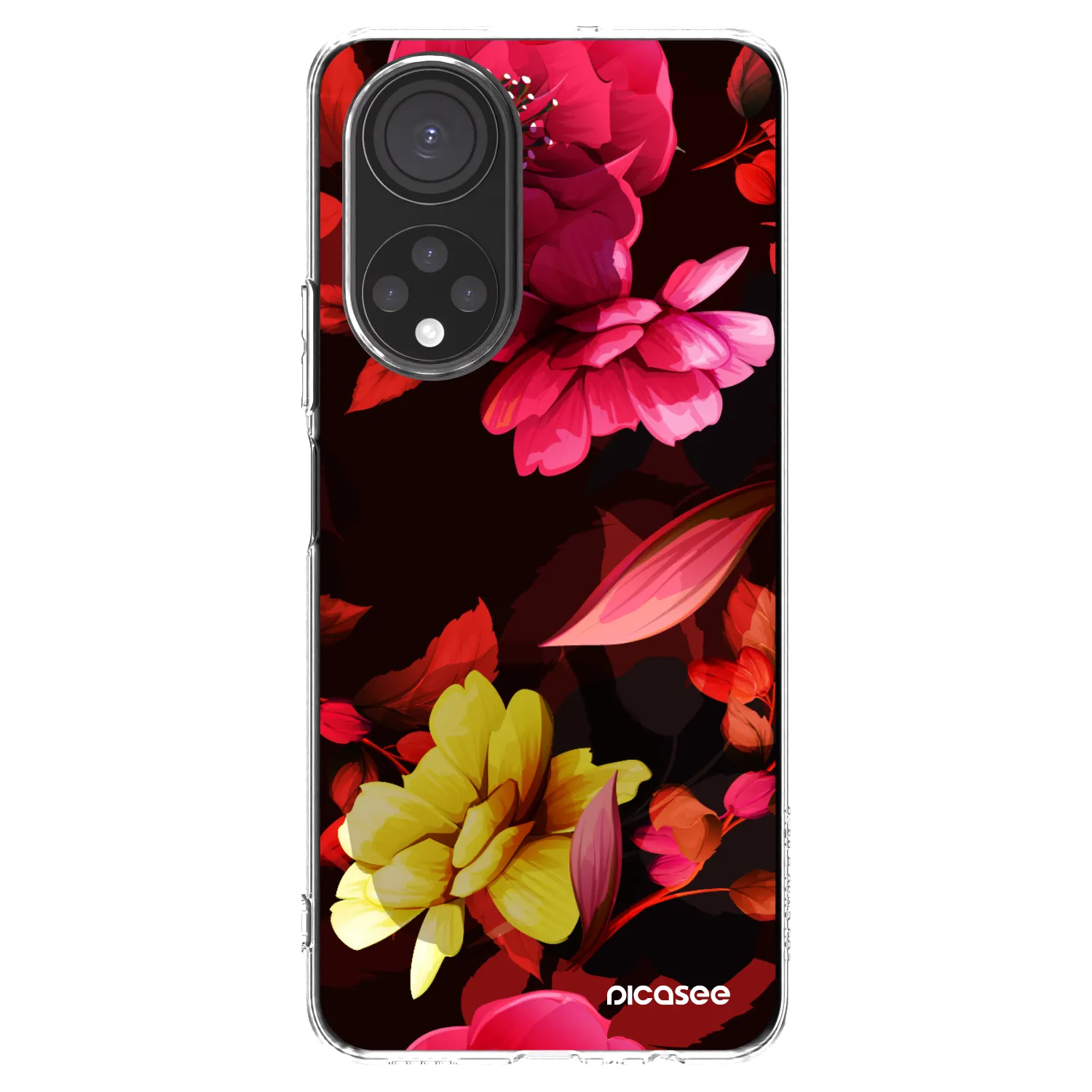 Picasee silikonska prozirna maskica za Honor X7 - Dark Peonny