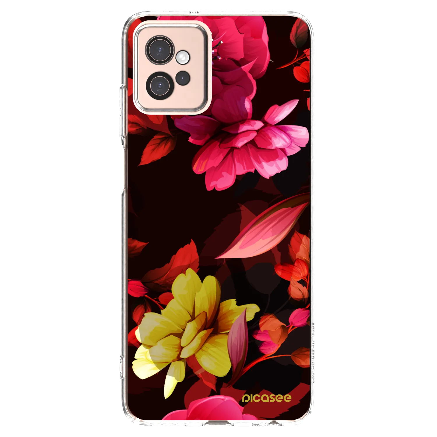 Picasee silikonska prozirna maskica za Motorola Moto G32 - Dark Peonny