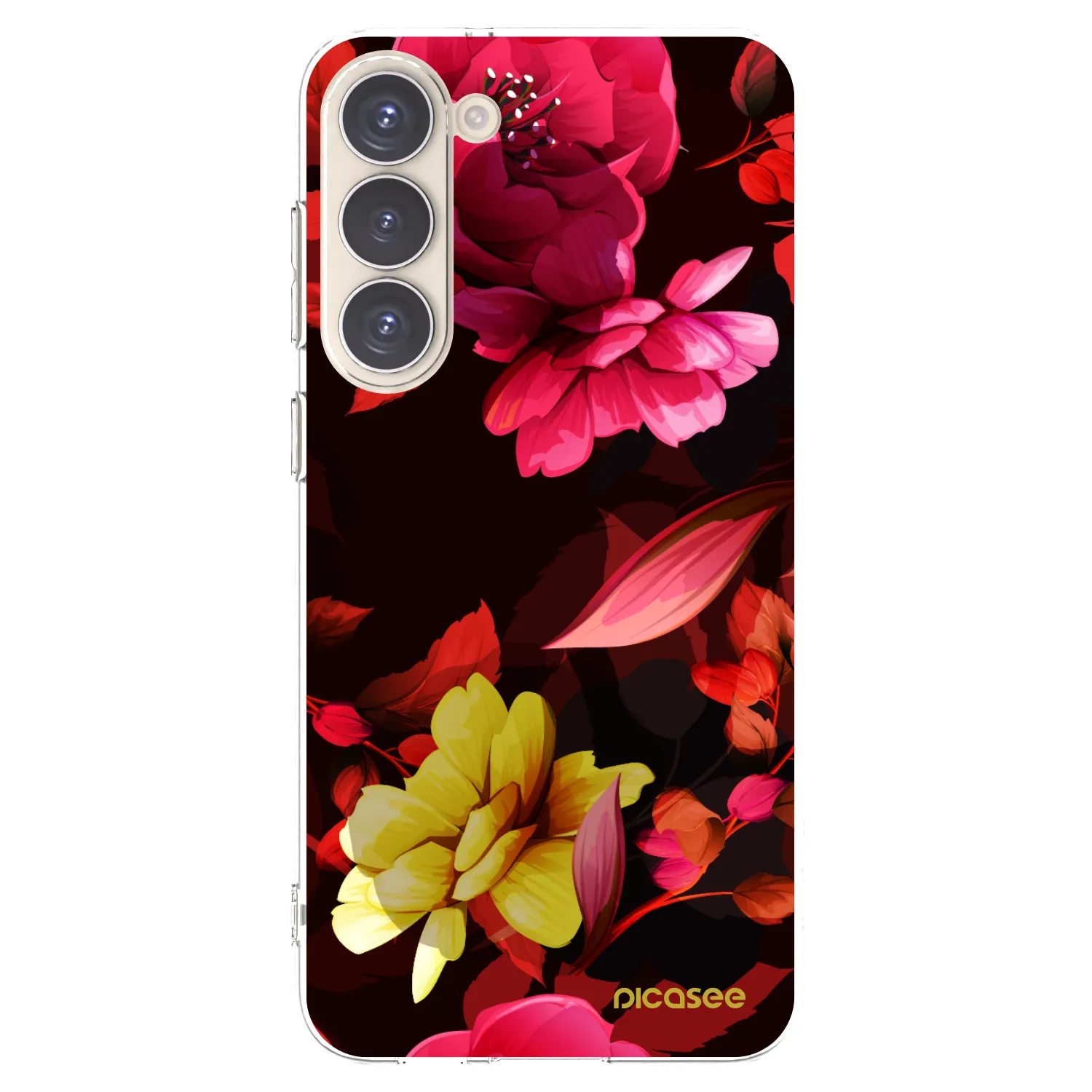 Picasee silikonska prozirna maskica za Samsung Galaxy S23+ 5G - Dark Peonny