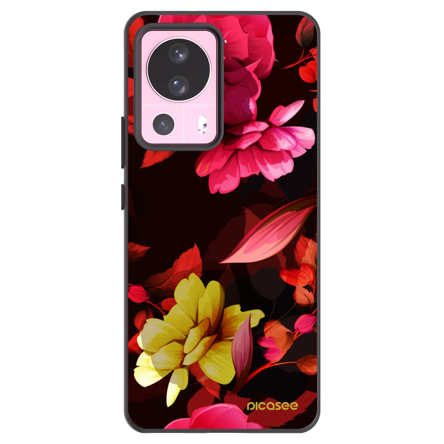 Picasee crna silikonska maskica za Xiaomi 13 Lite - Dark Peonny