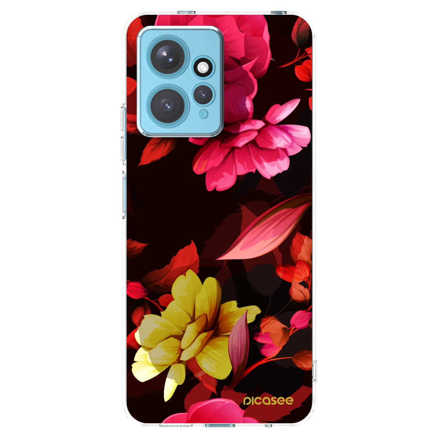 Picasee silikonska prozirna maskica za Xiaomi Redmi Note 12 4G - Dark Peonny