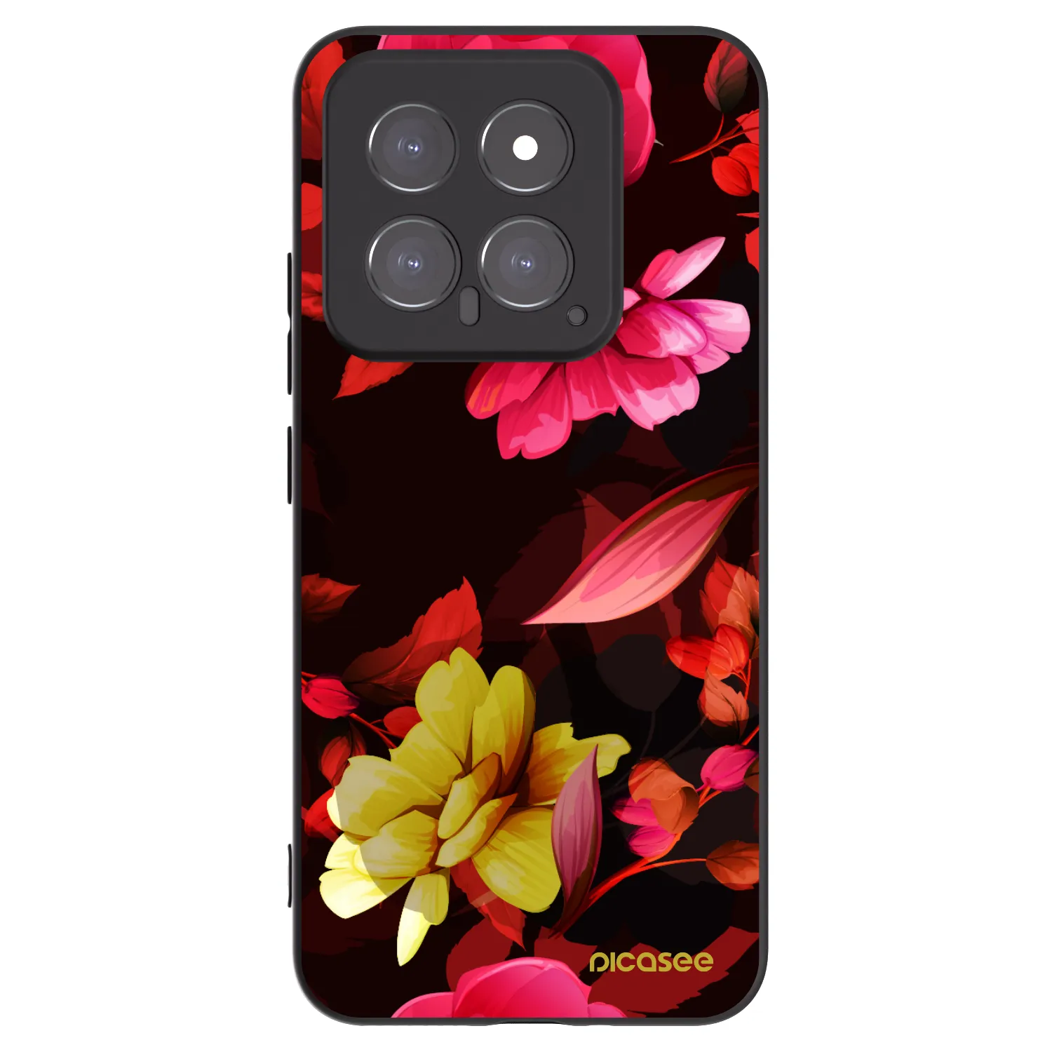 Picasee crna silikonska maskica za Xiaomi 14 - Dark Peonny