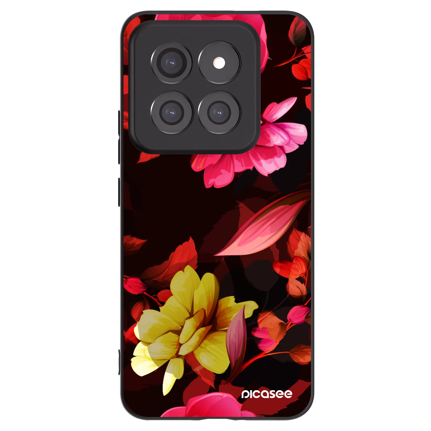 Picasee crna silikonska maskica za Xiaomi 14 Pro - Dark Peonny