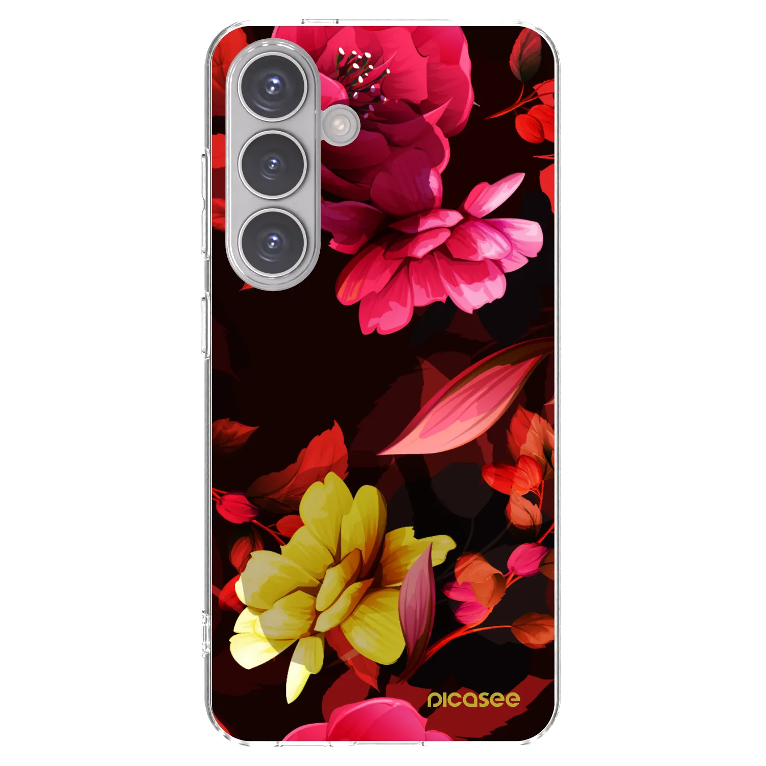 Picasee silikonska prozirna maskica za Samsung Galaxy S24 S921B 5G - Dark Peonny