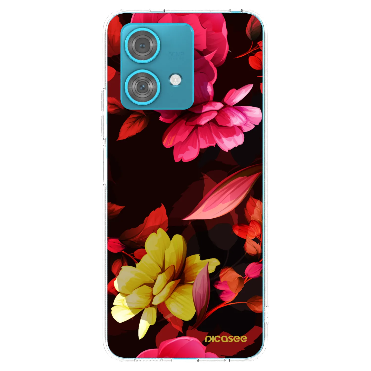 Picasee silikonska prozirna maskica za Motorola Edge 40 Neo - Dark Peonny