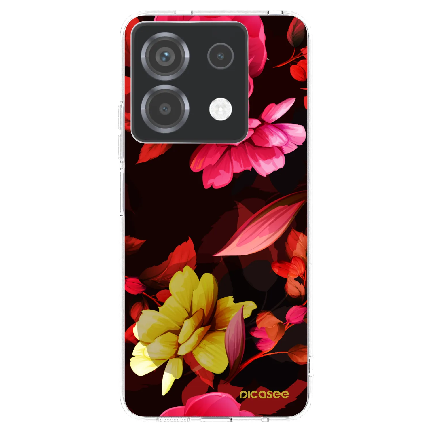 Picasee silikonska prozirna maskica za Xiaomi Poco X6 - Dark Peonny