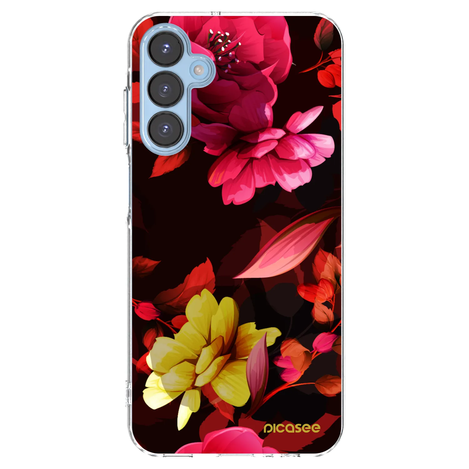 Picasee silikonska prozirna maskica za Samsung Galaxy A15 A156B 5G - Dark Peonny