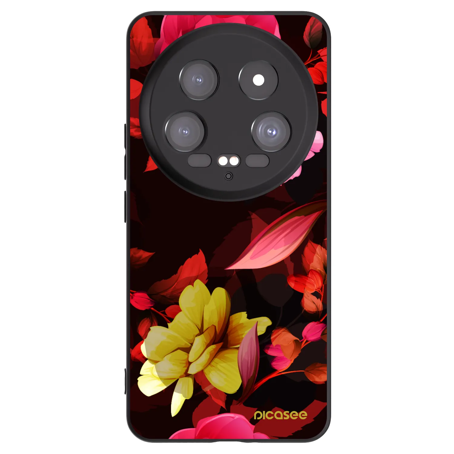 Picasee crna silikonska maskica za Xiaomi 14 Ultra - Dark Peonny