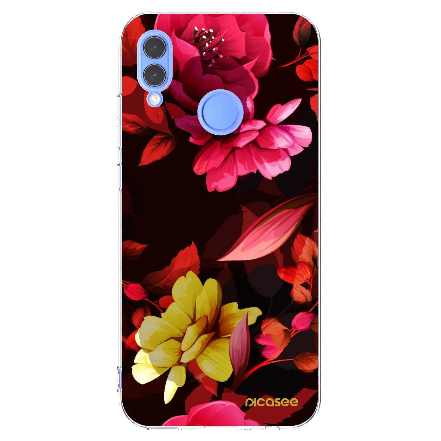 Picasee silikonska prozirna maskica za Honor 10 Lite - Dark Peonny