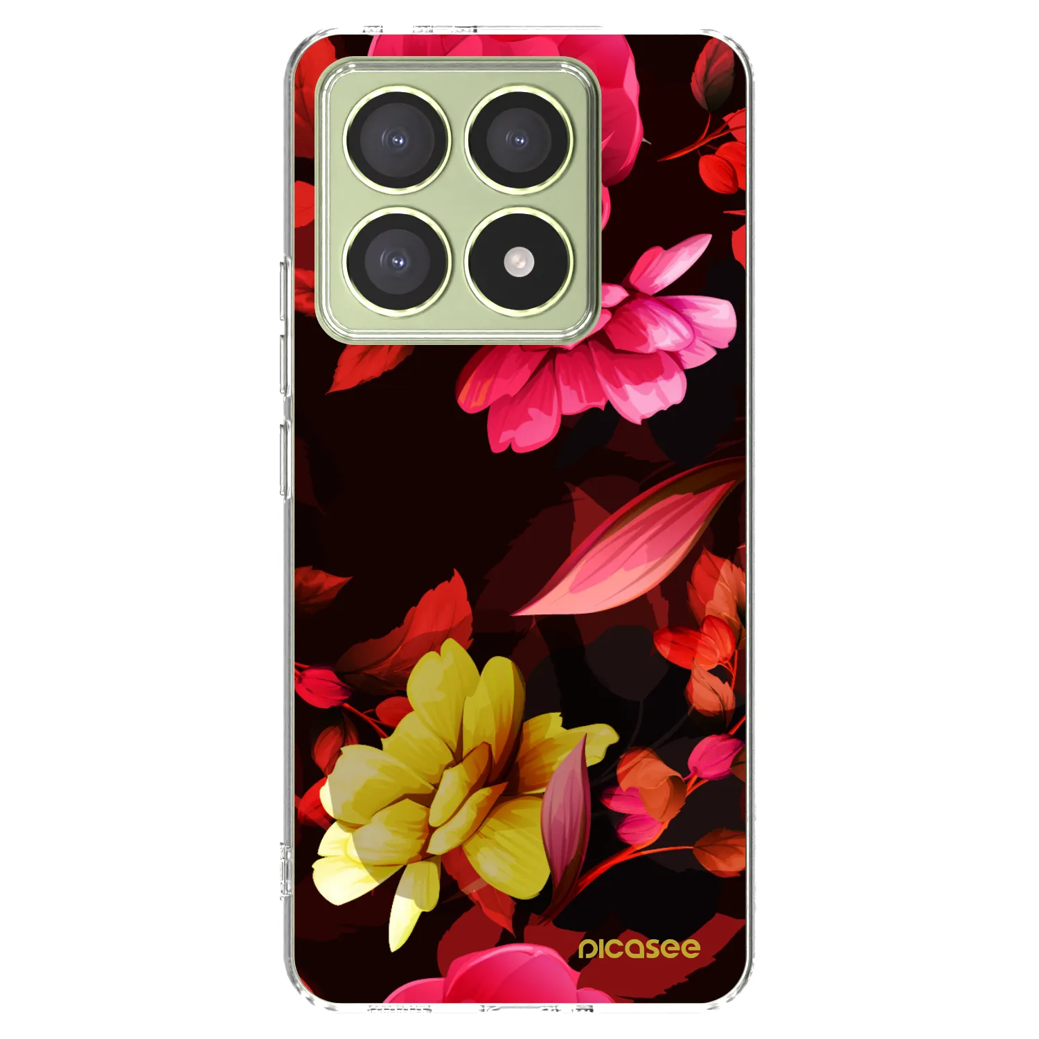 Picasee silikonska prozirna maskica za Xiaomi 14T - Dark Peonny