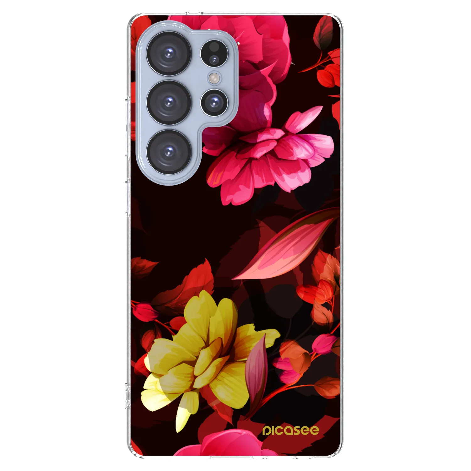 Picasee silikonska prozirna maskica za Samsung Galaxy S25 Ultra 5G - Dark Peonny