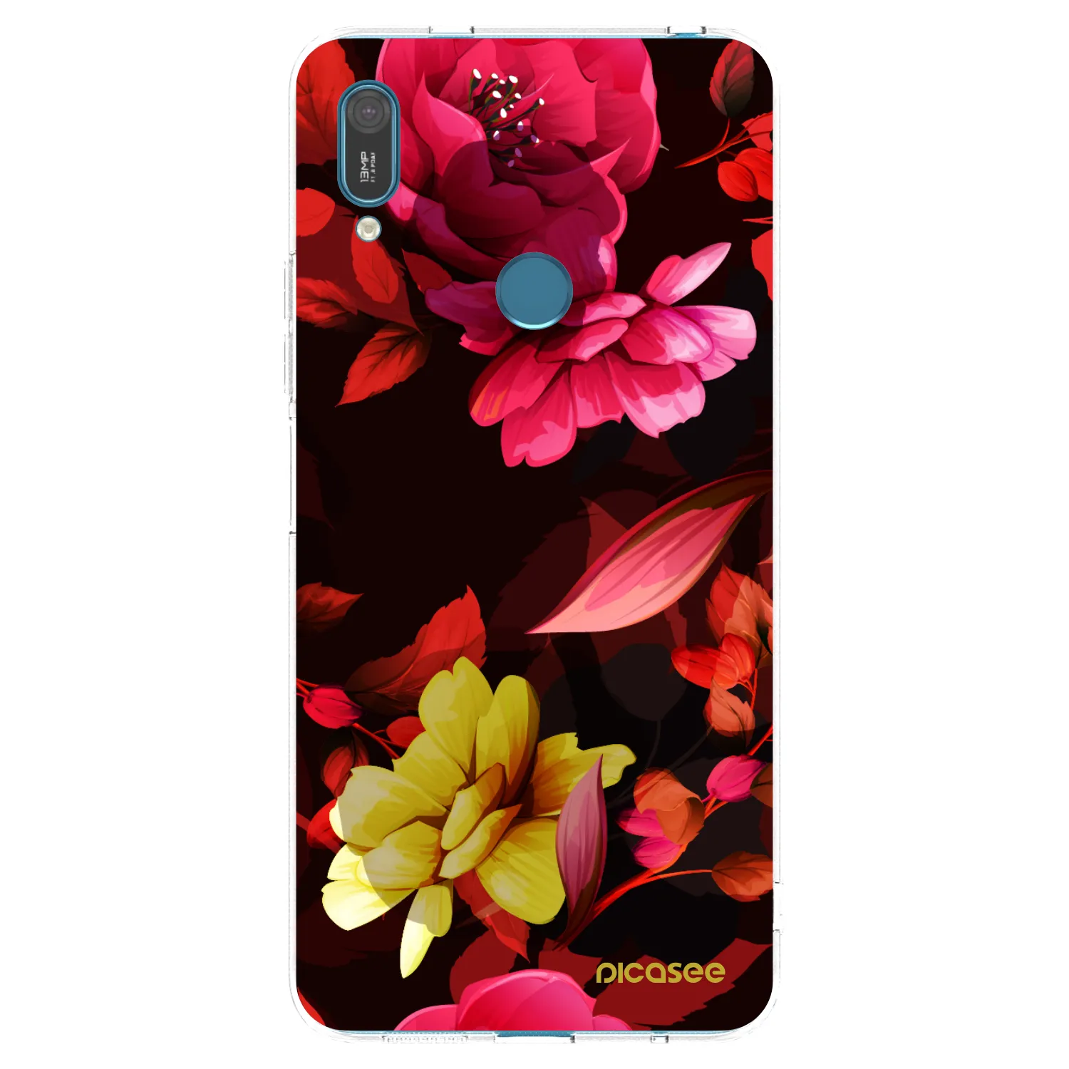 Picasee silikonska prozirna maskica za Huawei Y7 2019 - Dark Peonny