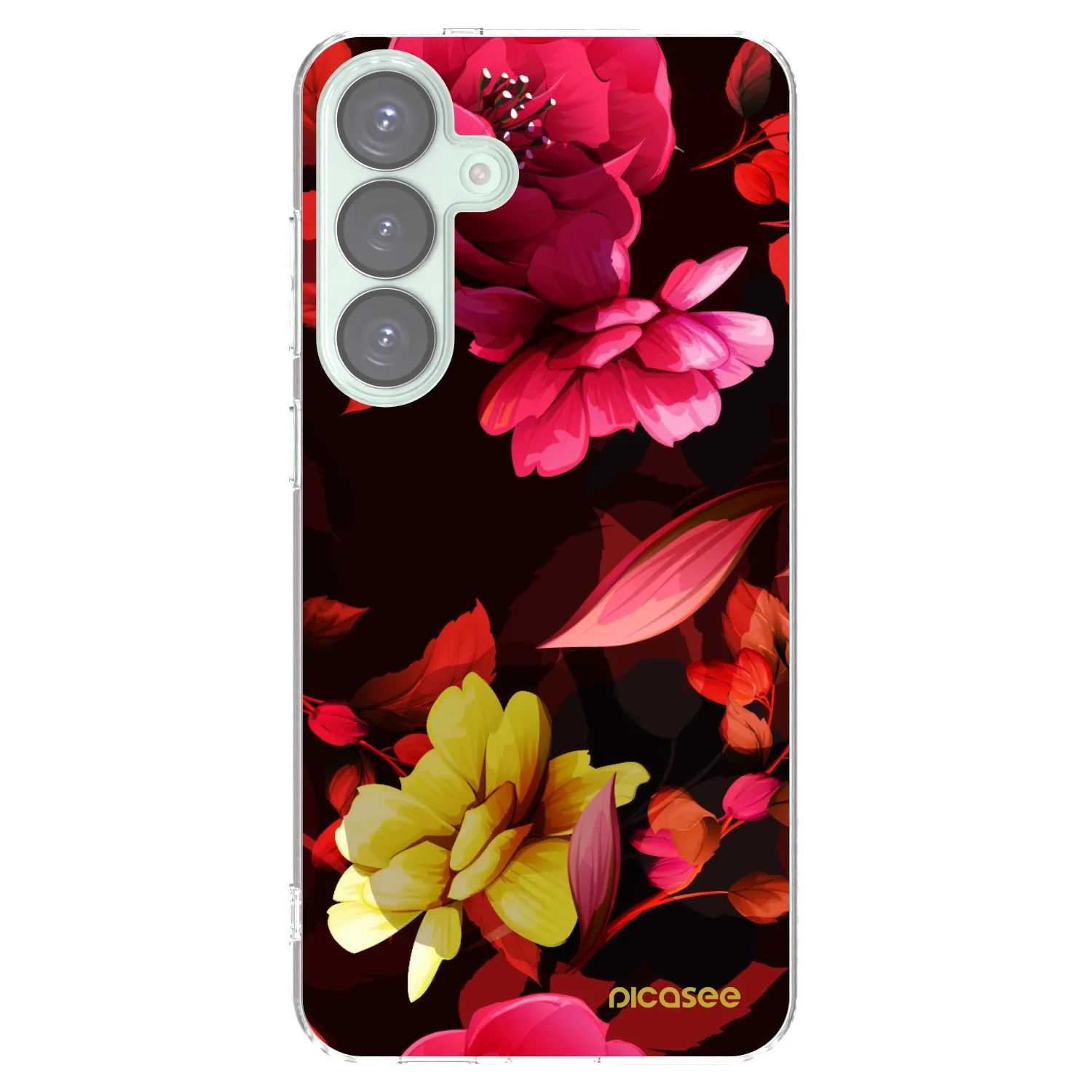 Picasee silikonska prozirna maskica za Samsung Galaxy S25+ 5G - Dark Peonny