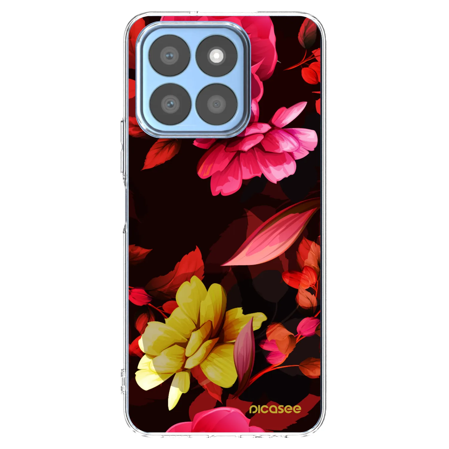 Picasee silikonska prozirna maskica za Honor X8c - Dark Peonny