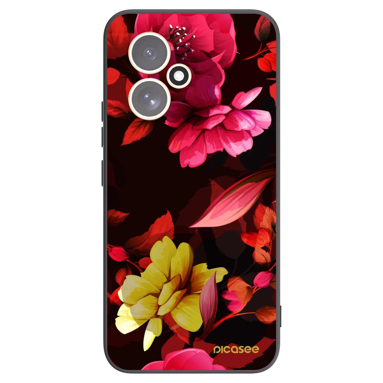 Picasee crna silikonska maskica za Honor 400 5G - Dark Peonny