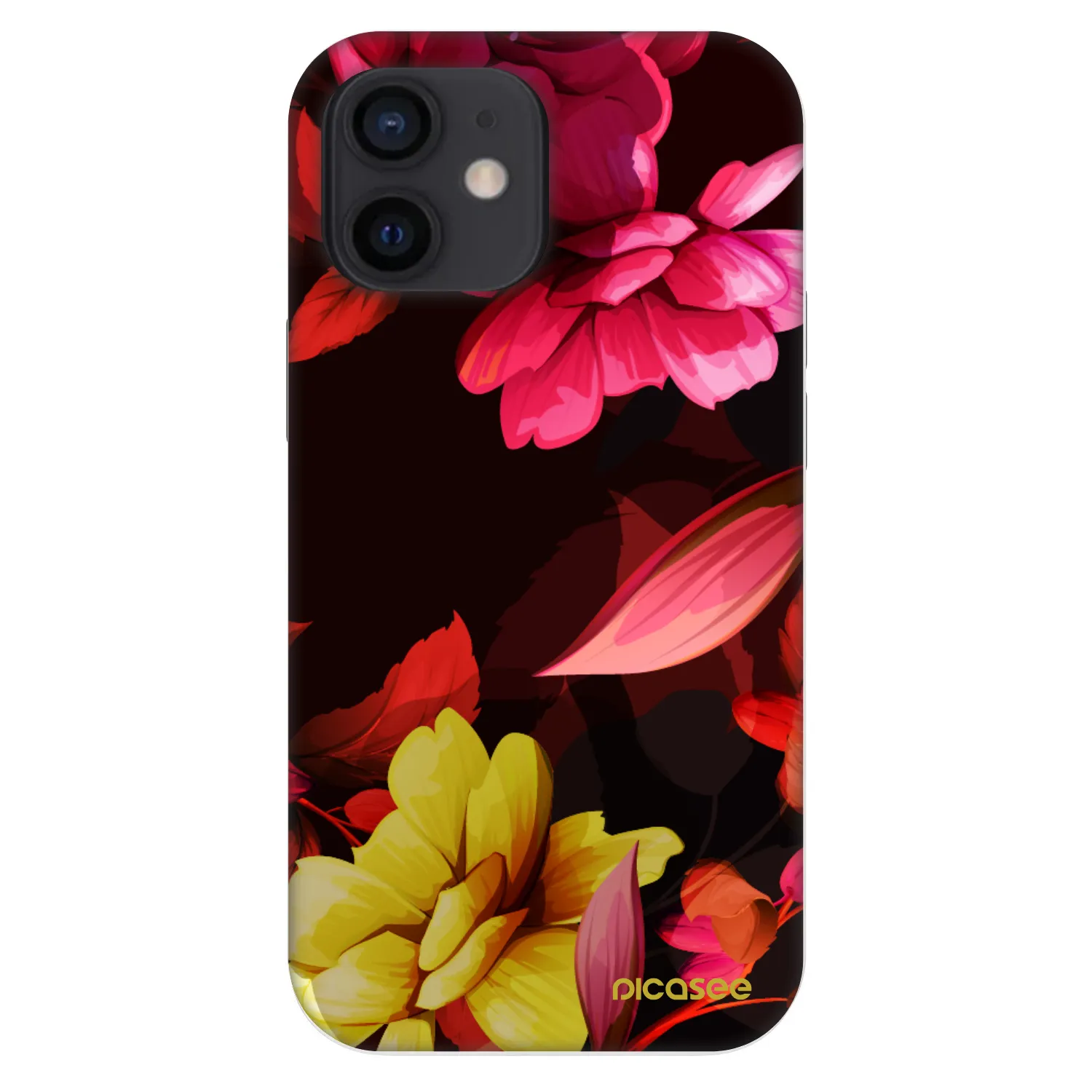 Picasee Fashion Case za Apple iPhone 12 mini - Dark Peonny