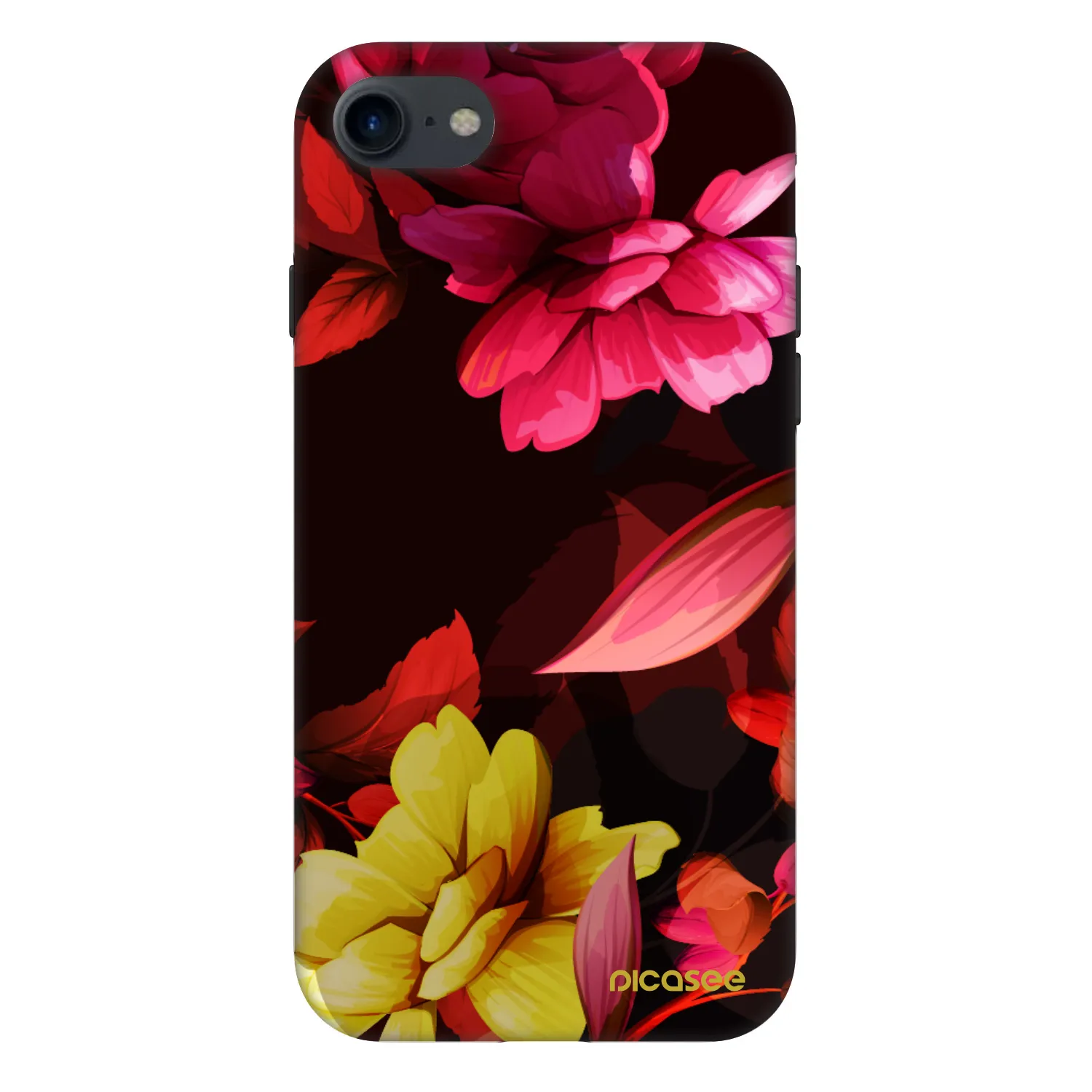 Picasee Fashion Case za Apple iPhone SE 2022 - Dark Peonny