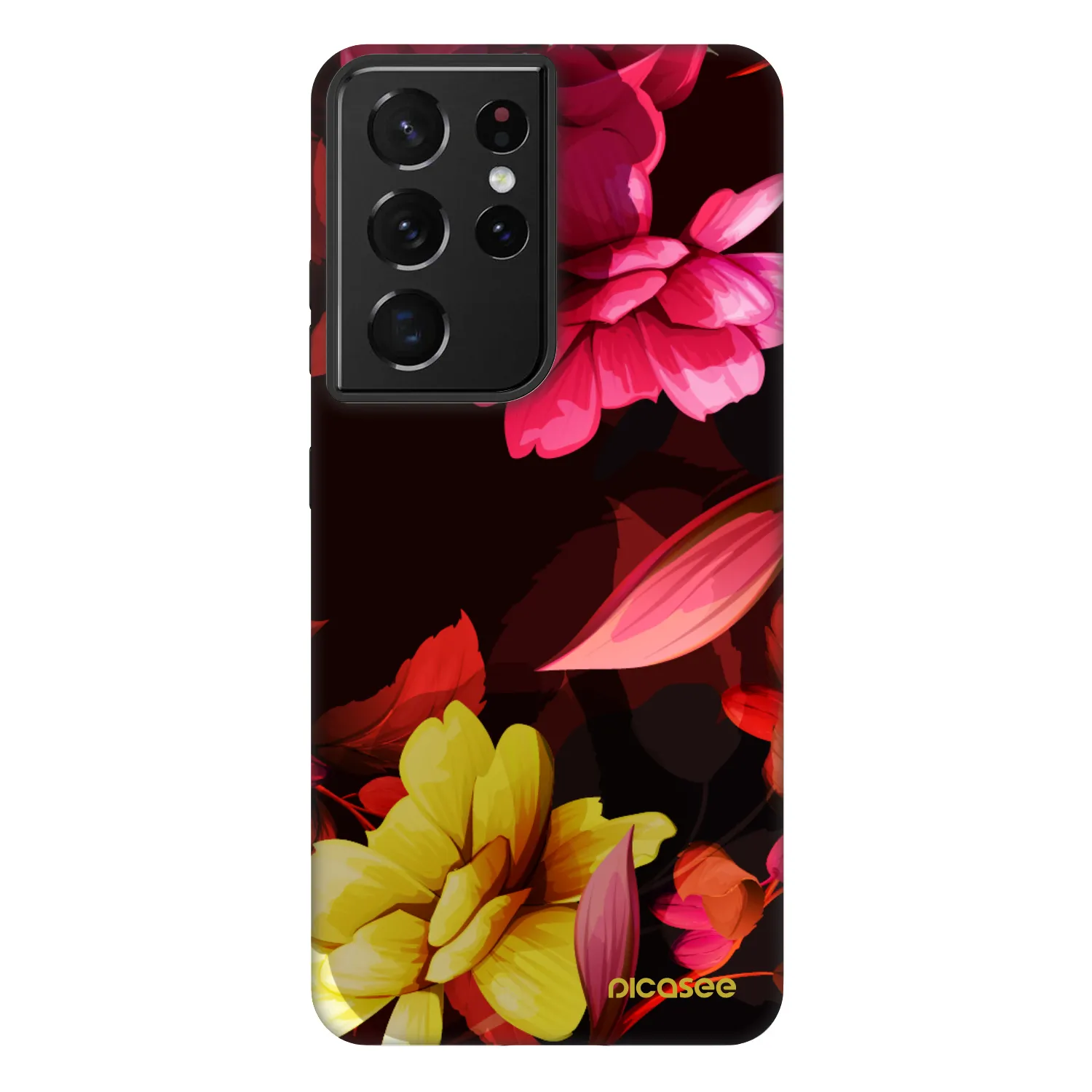 Picasee Fashion Case za Samsung Galaxy S21 Ultra 5G G998B - Dark Peonny