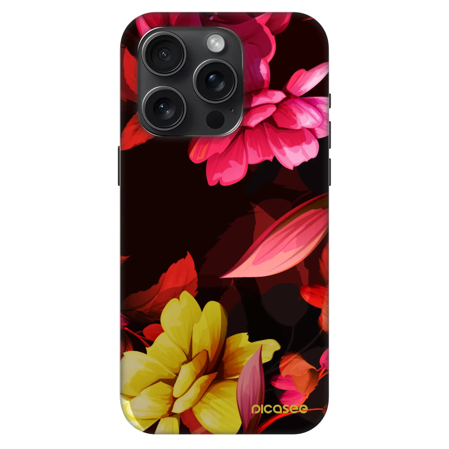 Picasee Fashion Case MagSafe za Apple iPhone 15 Pro - Dark Peonny