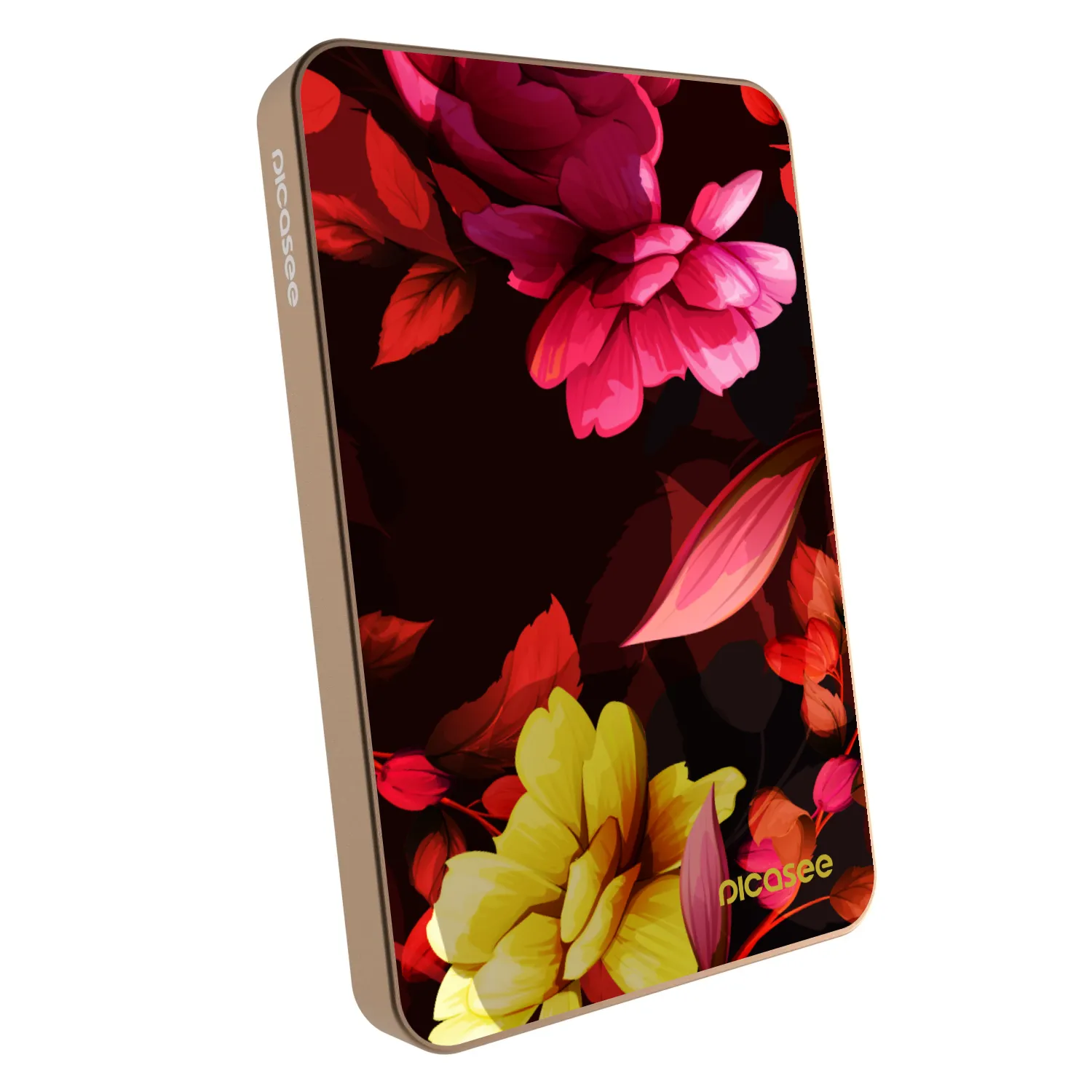 Picasee Prijenosni punjač s MagSafe 5 000 mAh Zlatni - Dark Peonny