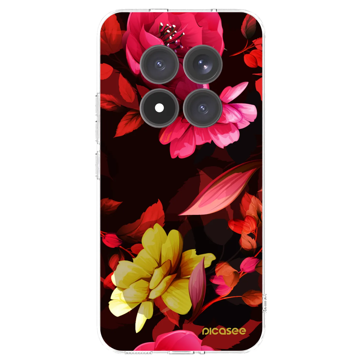 Picasee silikonska prozirna maskica za Xiaomi Redmi Note 15 Pro+ - Dark Peonny