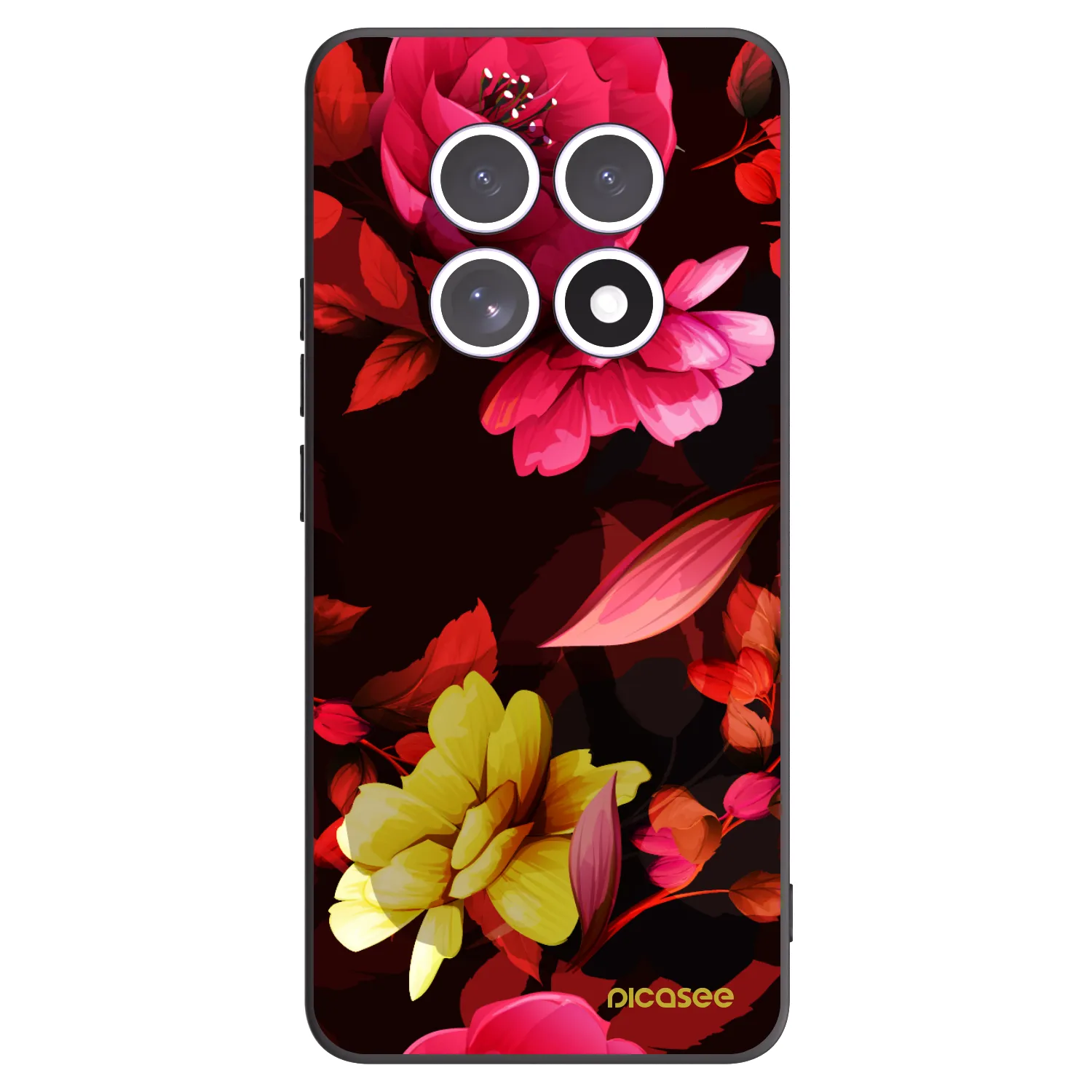 Picasee crna silikonska maskica za Xiaomi Redmi Note 15 - Dark Peonny