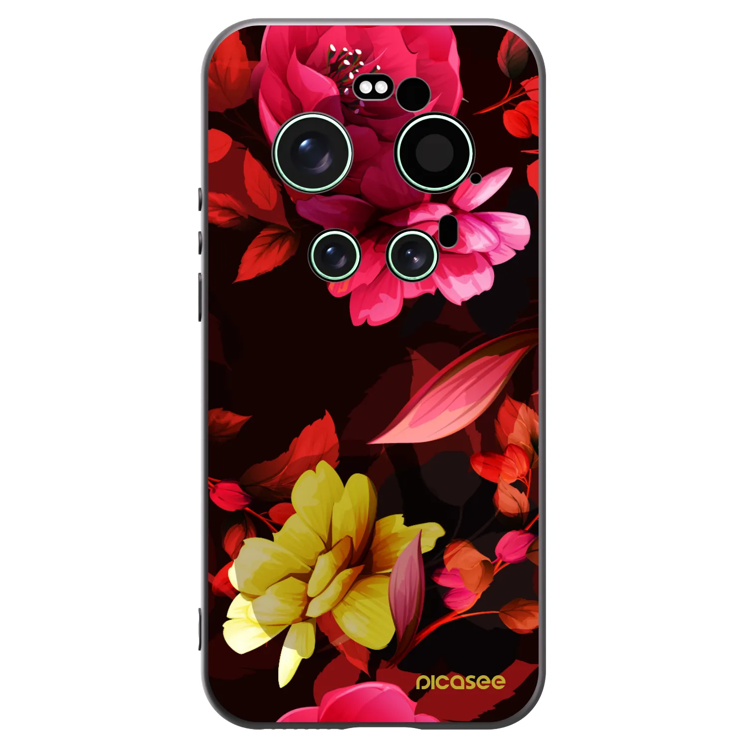Picasee crna silikonska maskica za Xiaomi 17 Ultra - Dark Peonny