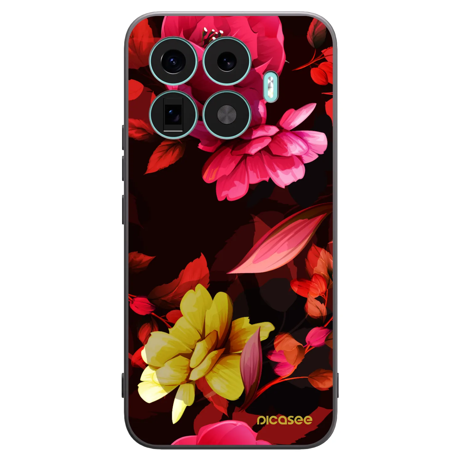 Picasee crna silikonska maskica za Xiaomi 17T Pro - Dark Peonny