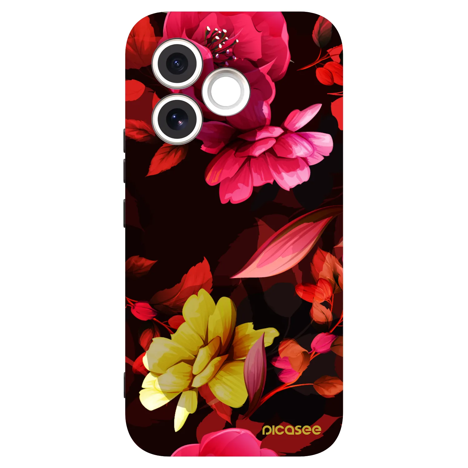 Picasee crna silikonska maskica za Honor 600 Lite - Dark Peonny