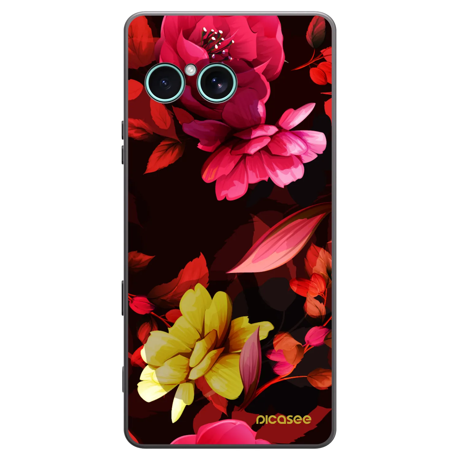 Picasee crna silikonska maskica za Sony Xperia 10 VII - Dark Peonny