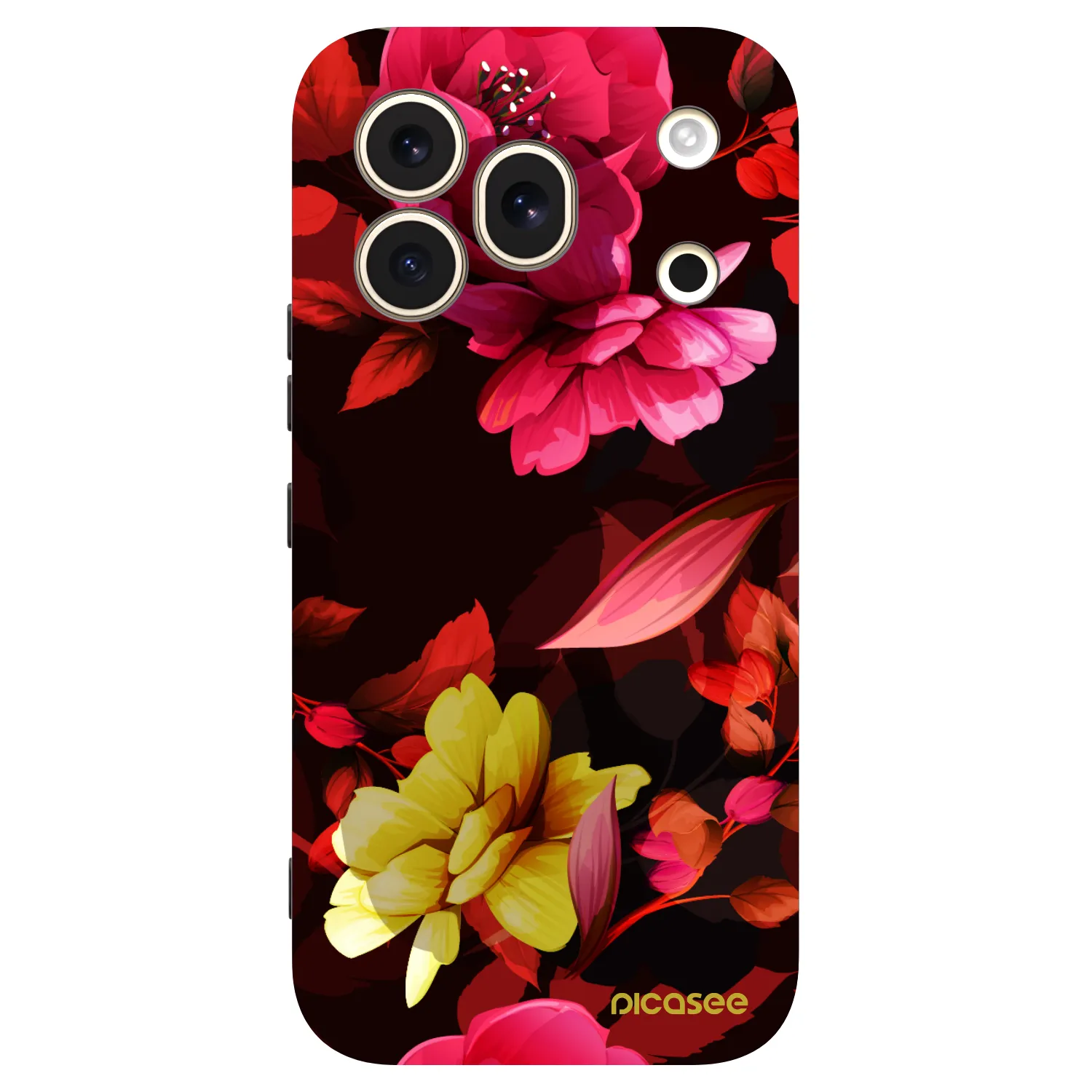 Picasee crna silikonska maskica za Honor 600 Pro - Dark Peonny