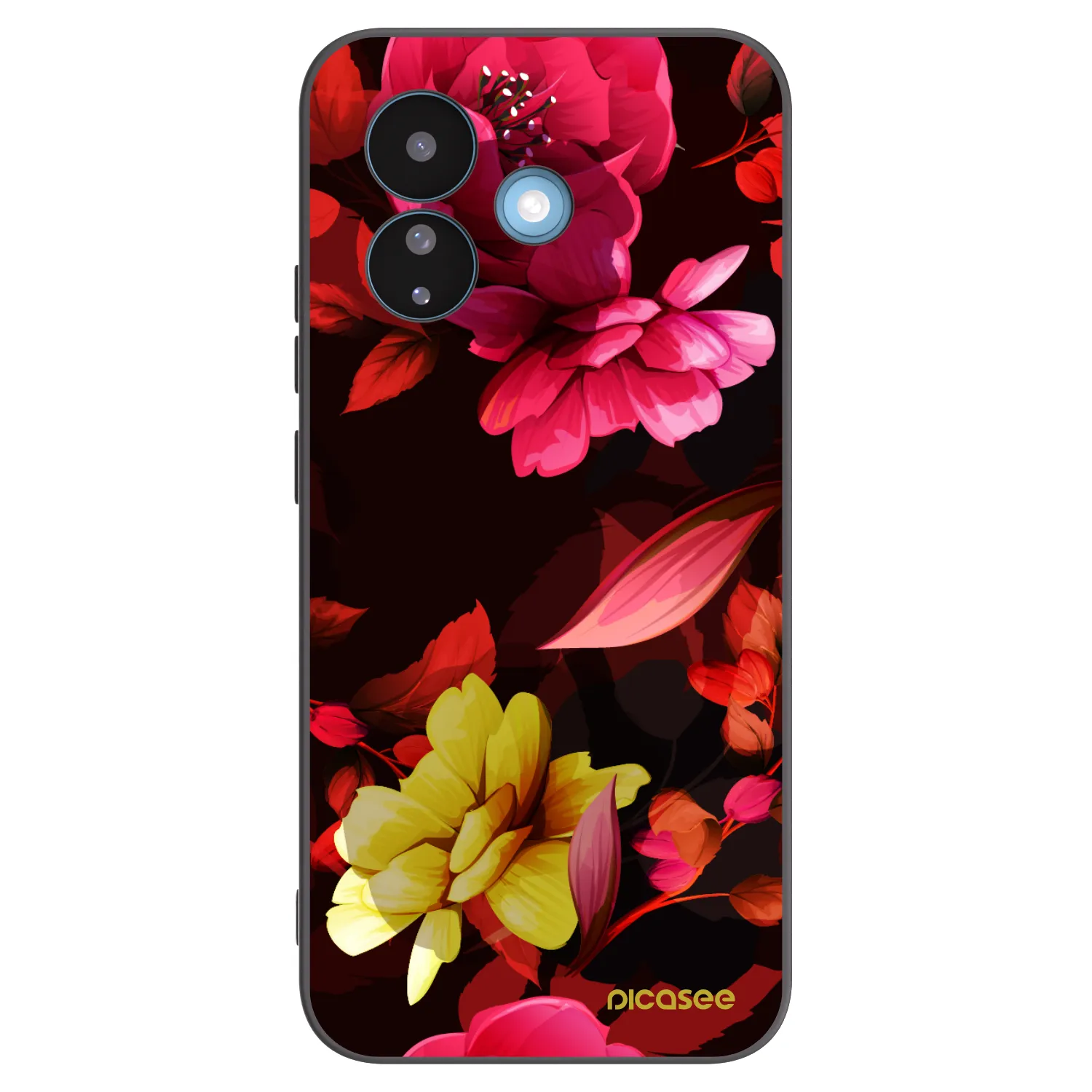 Picasee crna silikonska maskica za Xiaomi Redmi Note 17 Pro 5G - Dark Peonny